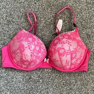 NWT Victorias Secret Body By Victoria Push-Up Bra, Pink 36D